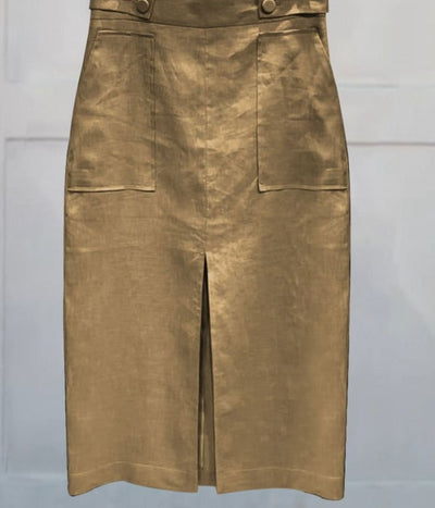 Dorella™ - Damenrock aus Baumwolle und Leinen (50% RABATT!)