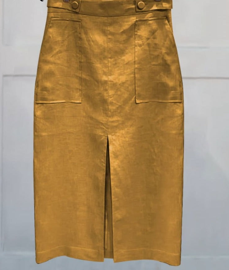 Dorella™ - Damenrock aus Baumwolle und Leinen (50% RABATT!)