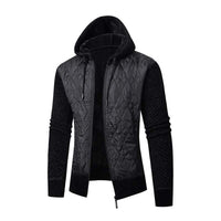 Herren Kapuzenjacke mit Reißverschlus in Schwarz