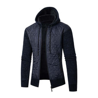 Herren Kapuzenjacke mit Reißverschlus in Marineblau