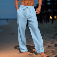 Jürgen | Herren Lockere Hose mit Kordelzug in Hellblau