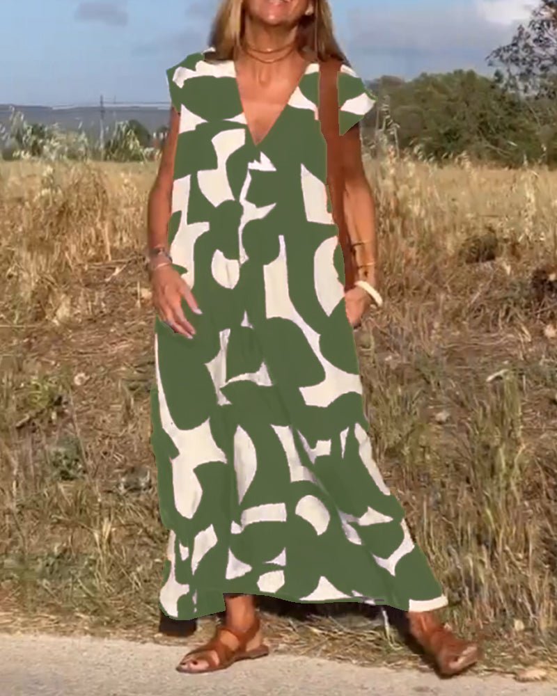 Kleid mit Abstraktem Muster für Damen
