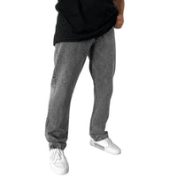 Kai | Herren Lockere Straight-Leg Jeans in Grau