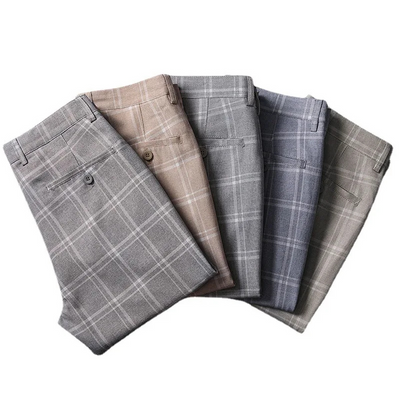Dominic | Herren Kariert Hose | Stretch