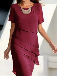 Kendra | Figurschmeichelndes Schickes Kleid in Rot