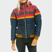 Elisabeth | Damen Bequem Wasserdichte Steppjacke in Blau
