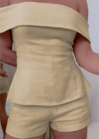 Paisley | Reverskragen Anzug Zweiteiliges Set in Khaki
