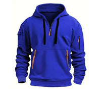 Kilian | Herren Kapuzenpullover mit Reißverschlusstaschen in Blau