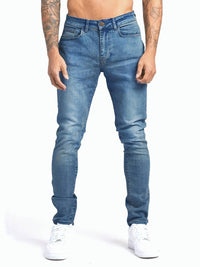 Kilian | Herren Slim Fit Five-Pocket Jeans in Dunkel Blau