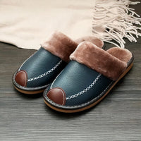 Klassische Herren-Sandalen aus warmem Leder - Jimm in Grau/Grün