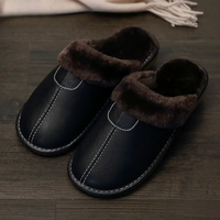 Klassische Herren-Sandalen aus warmem Leder - Jimm in Schwarz