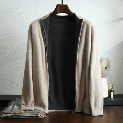 Klassische Herrenjacke mit Reißverschluss | Herbst