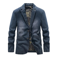 Klassische Jeansjacke für Männer - Michiel in Marineblau
