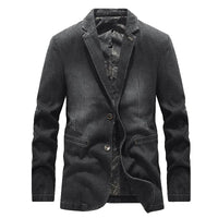 Klassische Jeansjacke für Männer - Michiel in Klassisches Schwarz