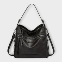 Brava - Klassische Retro-Schultertasche in Schwarz