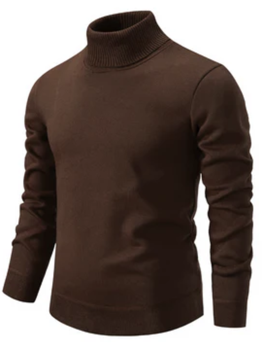 Klassischer warmer Herrenpullover | Rollkragen