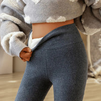 Komfort-Fleece-Leggings für Frauen - Cheska in Dunkelgrau
