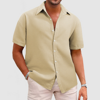 Warren | Herren Kurzarm Hemd | Button Down in Khaki