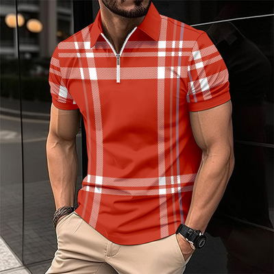 Allan | Herren Poloshirt Kurzarm | mit Reißverschluss