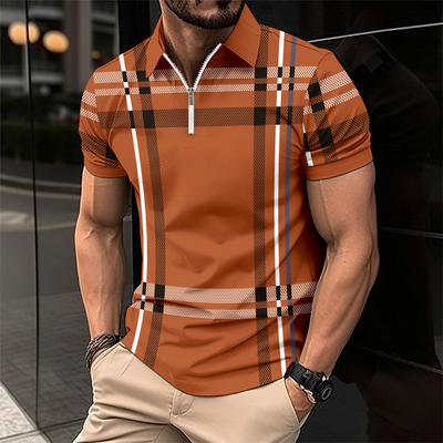 Allan | Herren Poloshirt Kurzarm | mit Reißverschluss