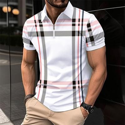 Allan | Herren Poloshirt Kurzarm | mit Reißverschluss