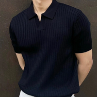 Garry | Herren Kurzarm Poloshirt | Schwarz in Schwarz