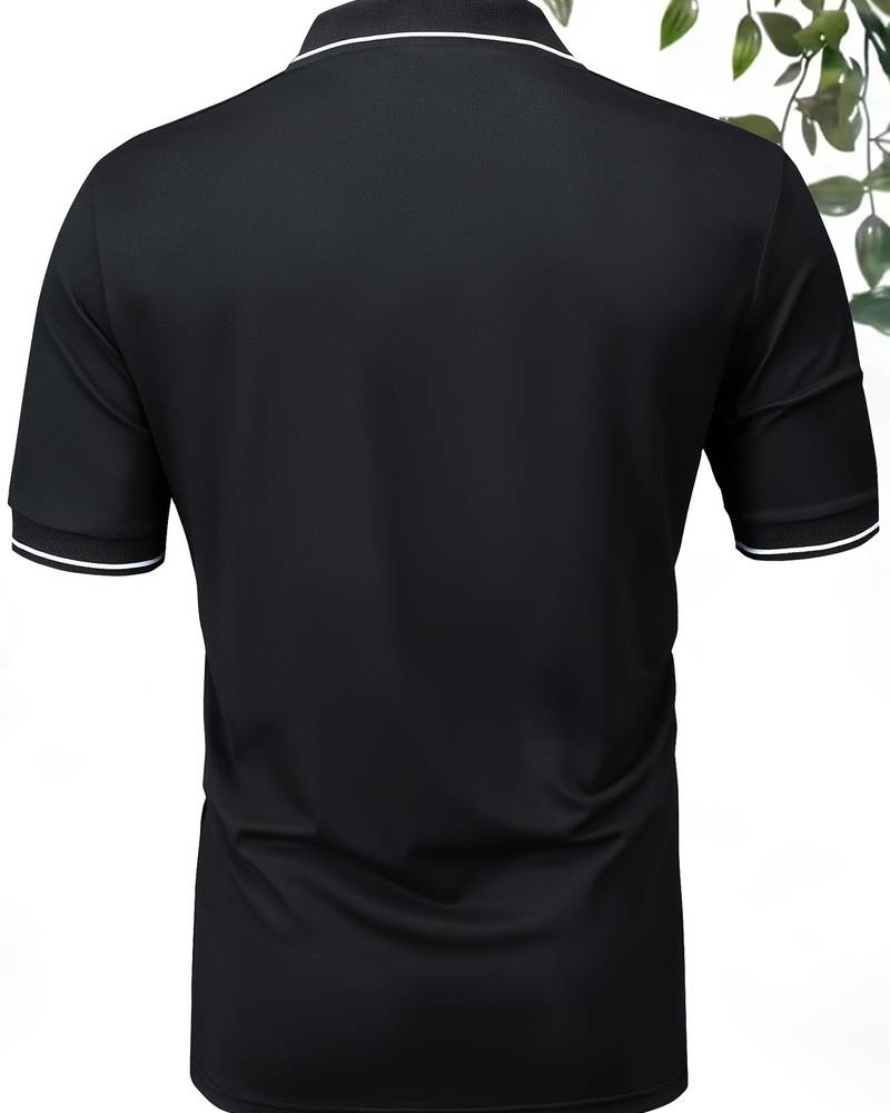 Ogie | Herren Kurzarm Poloshirt | Schwarz