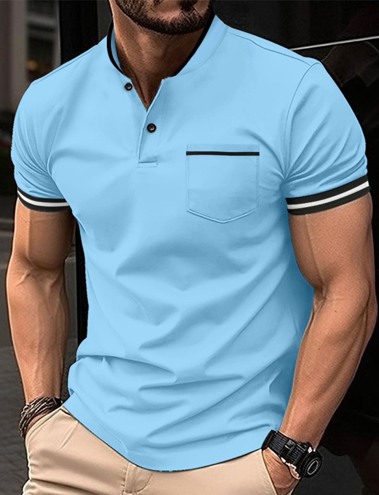 Miguel | Herren Kurzarm Poloshirt | Weiß