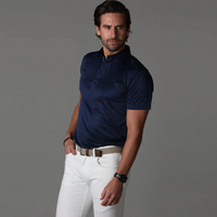 Jayden | Herren Kurzarm Poloshirt | Weiße in Dunkelblau