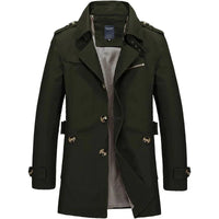 Lässige Business-Winterjacke für Männer - Baron in Armeegrün