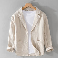 Lässige Herren Leinenjacke - Leandro in Beige