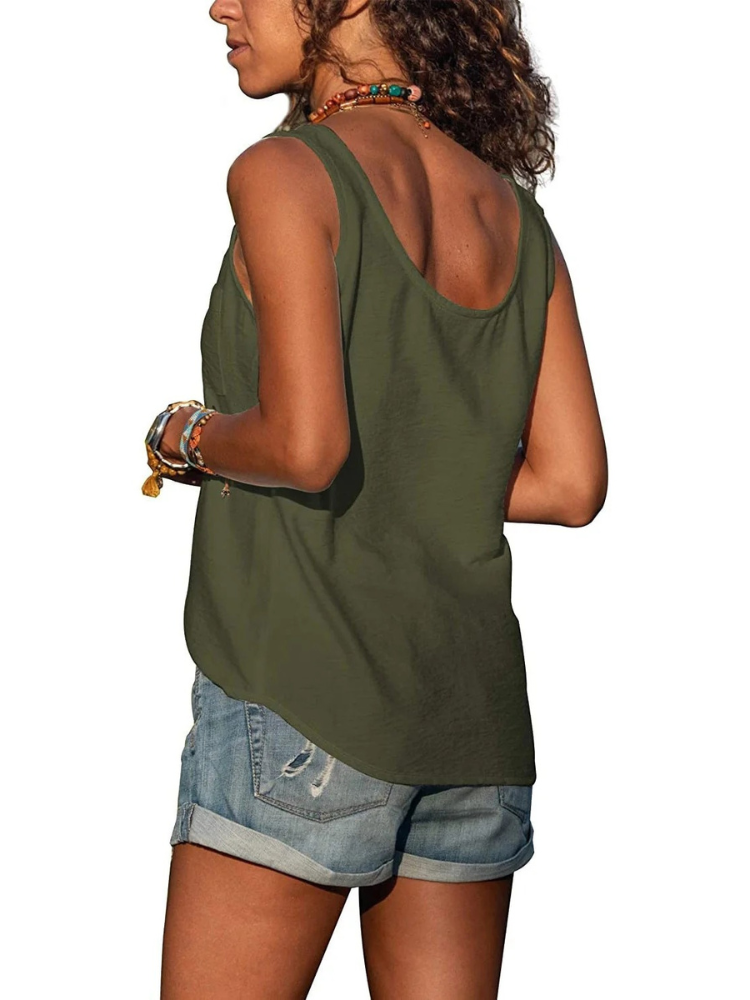 Lässiges ärmelloses Damen-Tanktop | Elegante