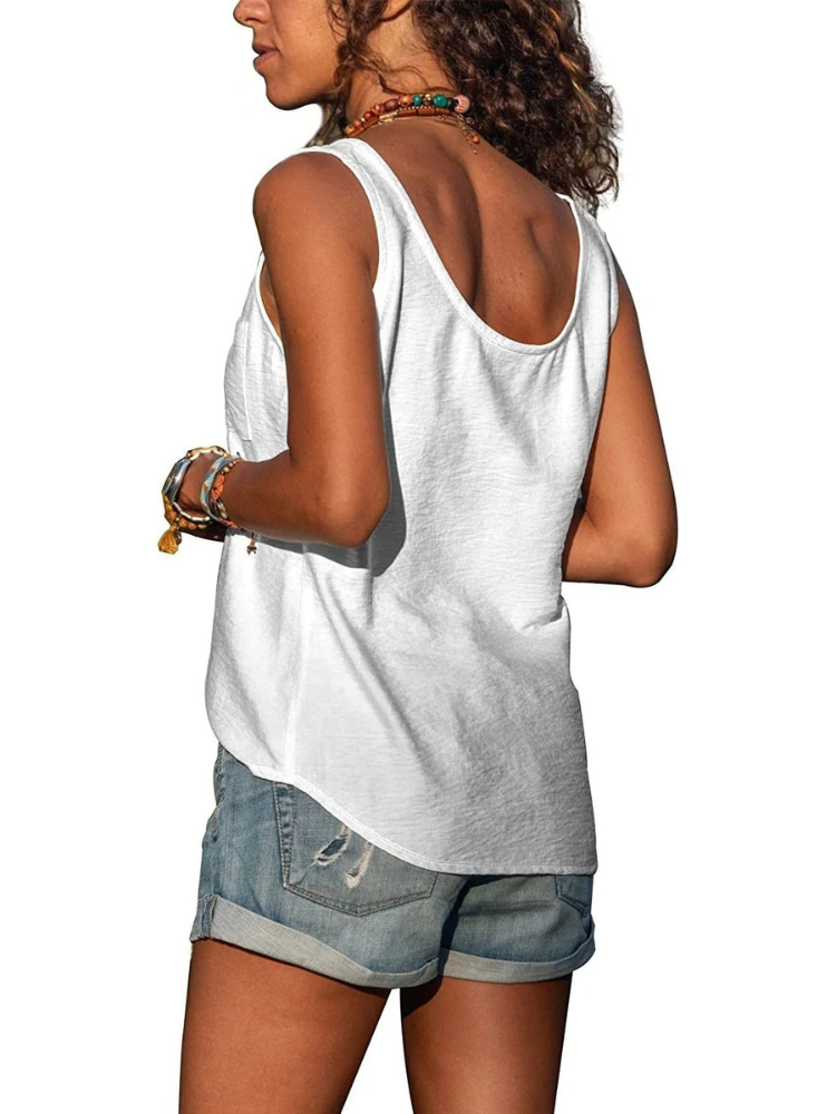 Lässiges ärmelloses Damen-Tanktop | Elegante