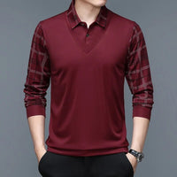 Langärmeliges Polo für Männer - Tobias in Bordeaux
