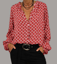 Consuela | Damen Langarm Bluse | Elegant in Rot
