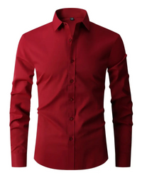 Willard | Herren Langarm Hemd | Business in Rot