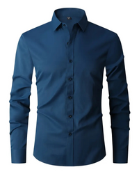 Willard | Herren Langarm Hemd | Business in Meeresblau
