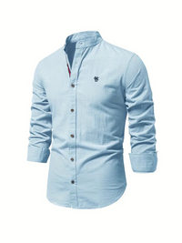 Wesley | Herren Slim-fit Hemd | Langarm in Hellblau