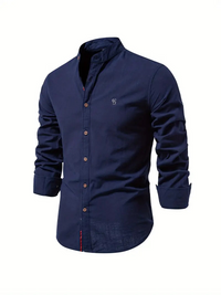 Wesley | Herren Slim-fit Hemd | Langarm in Marineblau