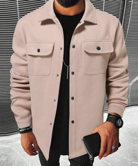Jayvee | Herren Freizeithemd | Langarm in Dunkelbeige