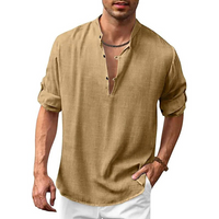 Lenard | Herren Langarm Hemd | Sommer in Khaki