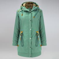 Jaymie | Damen Lange Winterjacke | Warme in Aquamarin