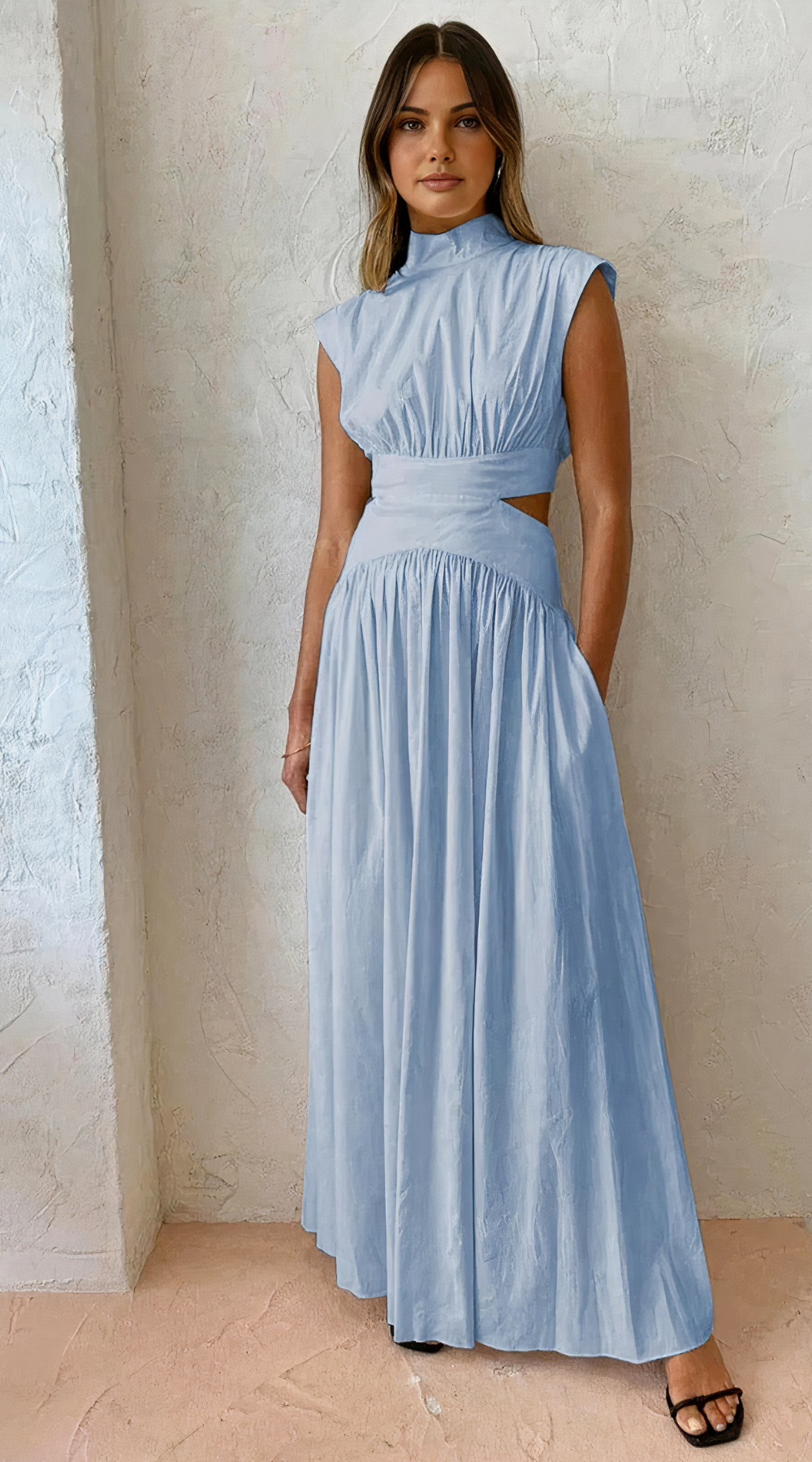 Langes Vintage-Kleid für Damen | Maxi