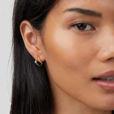 Artie Kristall Gold Ohrringe