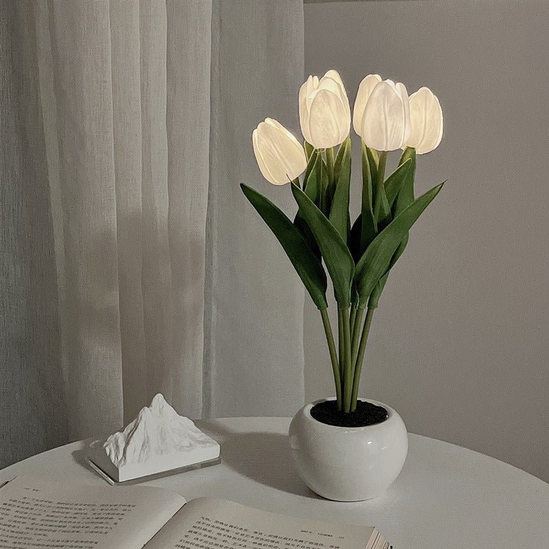 Dekorative LED Tulpe Tischlampe – Florima