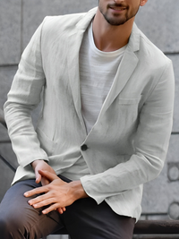 Evan | Herren Leicht Sommerjacke | Schwarz in Grau