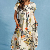 Jacklyn | Sommerkleid Blumen | Midi in Gelb