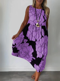 Maribeth | Leicht Sommerkleid | Midi in Lila