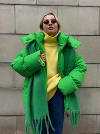 Dianne | Leichte Daunenjacke Damen | Steppjacke Lang in Grün 1