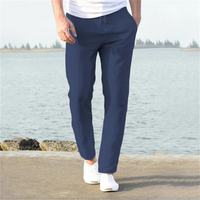 Rugal | Herren Leichte Sommerhose | Weiße in Dunkelblau
